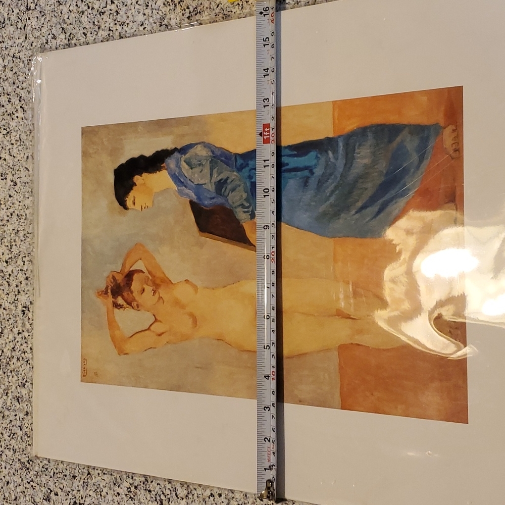 Picasso Print Naked Lady H 20" W 16" - Picture 7 of 7